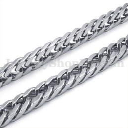 Corrente De Colar De Titânio Masculina De Prata Em Promoção