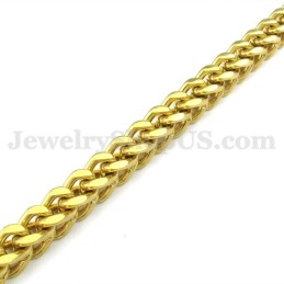 Corrente De Colar De Titânio Dourada Masculina Em Promoção