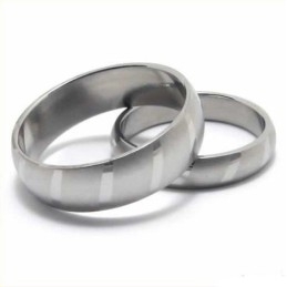 Anel De Titânio Abobadado Unissex De 6 Mm