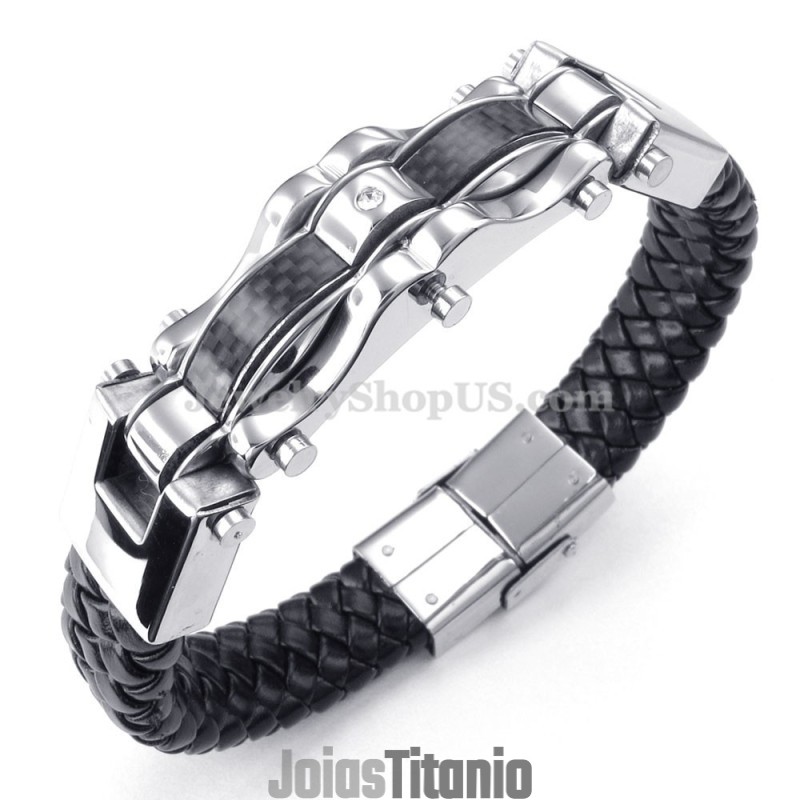 Pulseiras De Titânio Douradas E Pretas Requintadas Para Homens Pulseiras De Titânio Douradas E Pretas Requintadas Para Homens