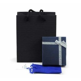 Anel Masculino De Titânio Azul Com Cruz Bíblica De 4 Mm