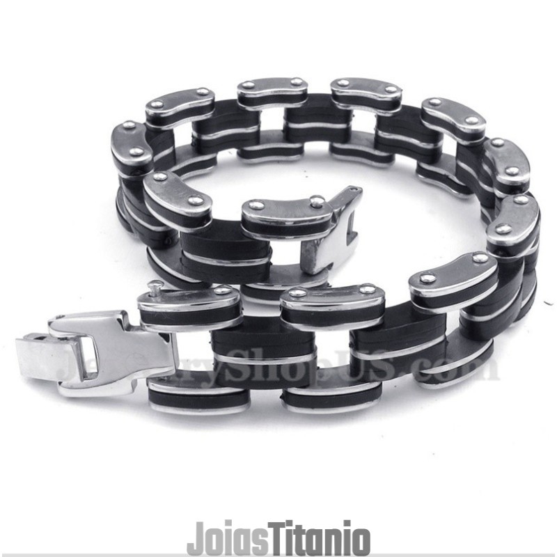 Pulseira De Borracha De Titânio Masculina