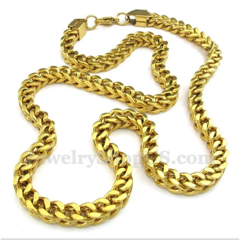 Colar De Ouro De Titânio Masculino Colar De Ouro De Titânio Masculino
