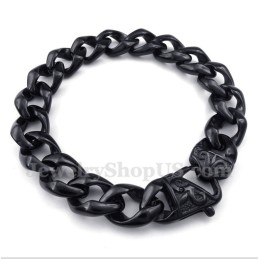 Pulseira Masculina Preta De Titânio Fundido