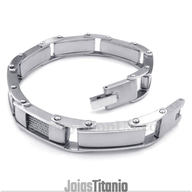 Pulseira De Cabo De Titânio Masculina Pulseira De Cabo De Titânio Masculina