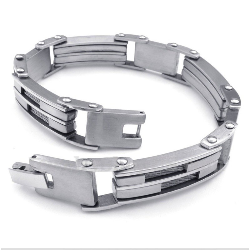 Pulseira De Cabo De Titânio Masculina