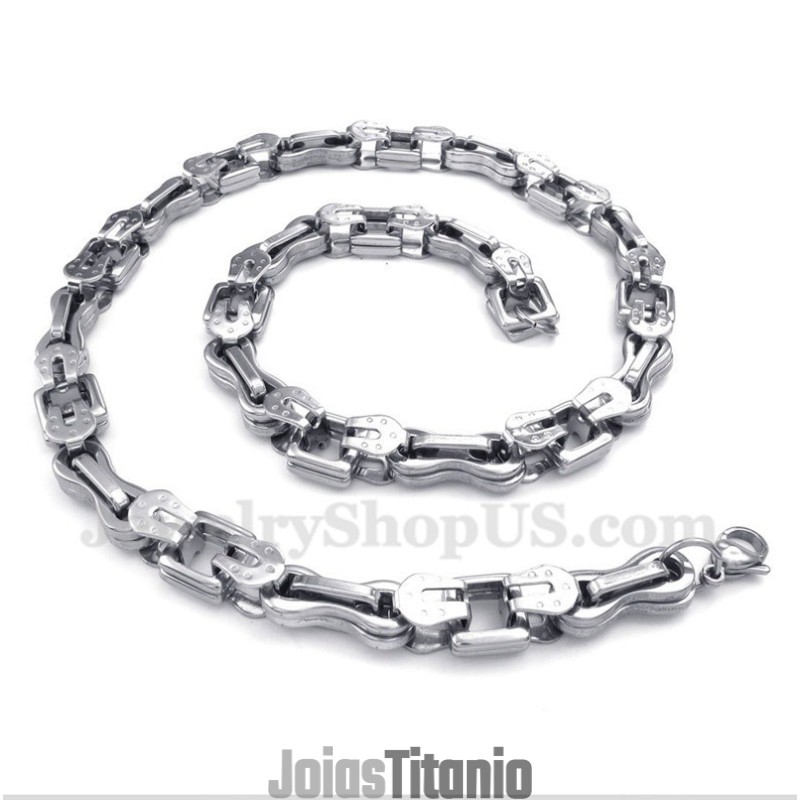 Colar Masculino Em Camadas De Titânio Colar Masculino Em Camadas De Titânio