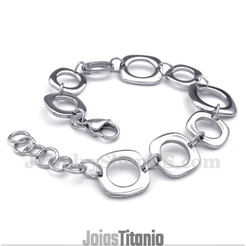 Pulseira Redonda De Titânio Masculina