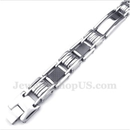 Pulseira Masculina De Fibra De Carbono E Titânio