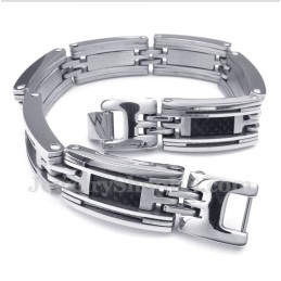 Pulseira Masculina De Cabo De Fibra De Carbono E Titânio