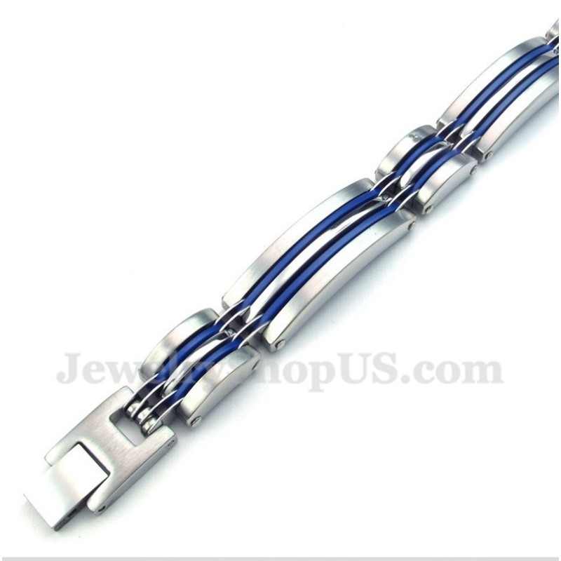 Pulseira Masculina Azul Titânio Pulseira Masculina Azul Titânio