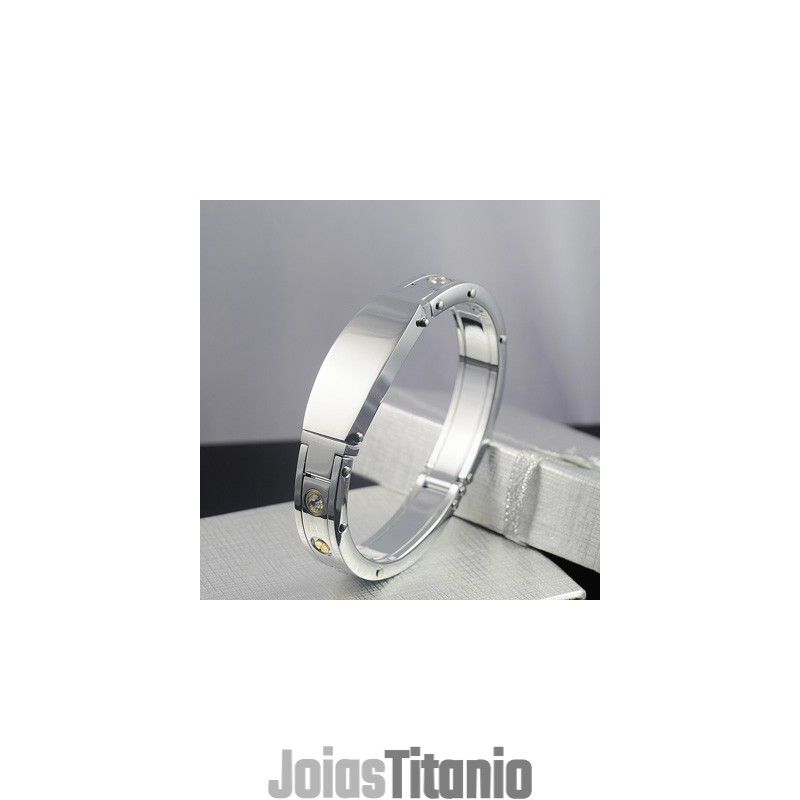Pulseiras Masculinas De Titânio E Diamante