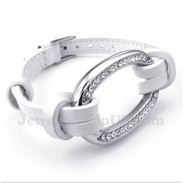 Pulseira Masculina De Couro De Titânio