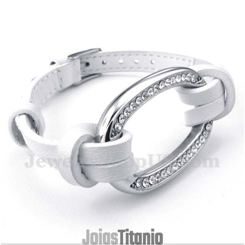 Pulseira Masculina De Couro De Titânio Pulseira Masculina De Couro De Titânio