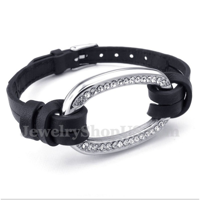 Pulseira Masculina De Couro De Titânio Pulseira Masculina De Couro De Titânio