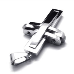 Pingente De Titânio Com Cruz Giratória