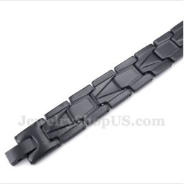 Pulseira Masculina De Titânio Preto
