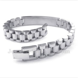 Pulseira Masculina De Titânio Com Cristal