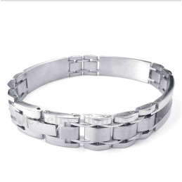 Pulseira Masculina De Fibra De Carbono E Titânio