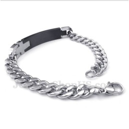 Pulseira De Casal Masculina De Titânio E Diamante