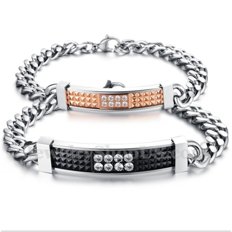 Pulseira De Casal De Titânio Masculina Pulseira De Casal De Titânio Masculina