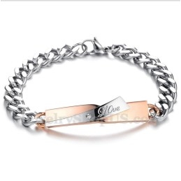 Pulseira De Casal De Titânio Masculina