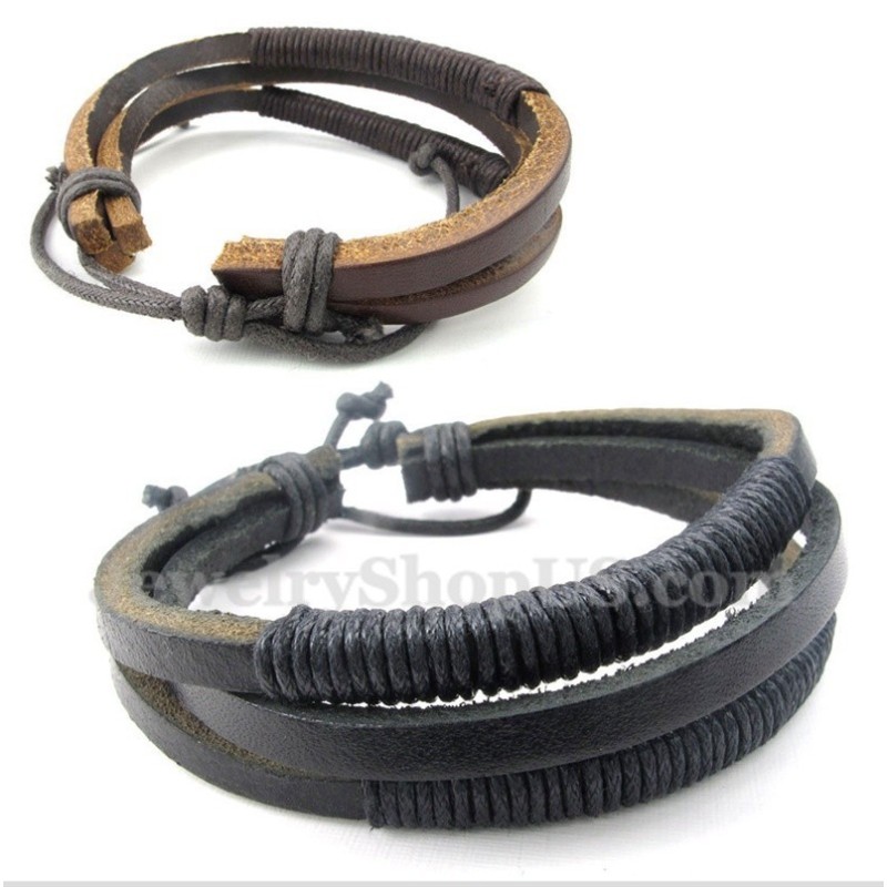 Pulseira Masculina De Couro E Titânio Pulseira Masculina De Couro E Titânio
