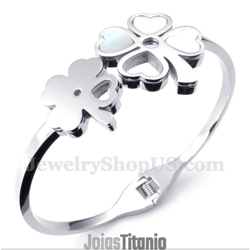 Pulseira Masculina De Titânio Trevo Pulseira Masculina De Titânio Trevo