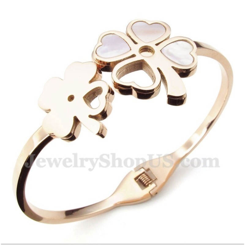Pulseira Masculina De Titânio E Ouro Rosa Trevo Pulseira Masculina De Titânio E Ouro Rosa Trevo