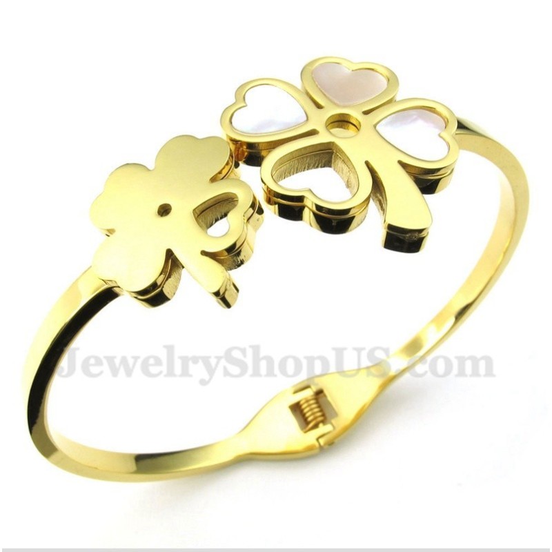 Pulseira Masculina De Titânio E Ouro Trevo Pulseira Masculina De Titânio E Ouro Trevo