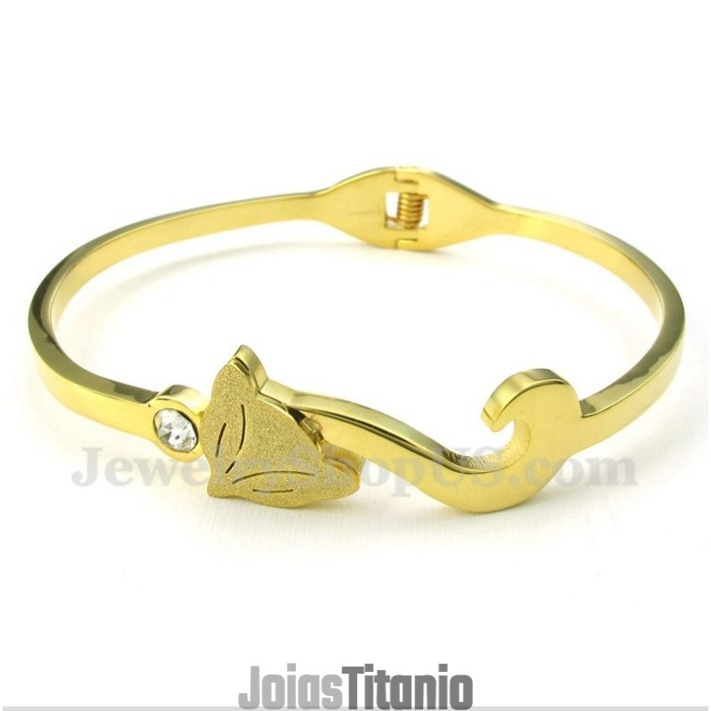 Pulseira Masculina De Titânio E Ouro Fox Pulseira Masculina De Titânio E Ouro Fox