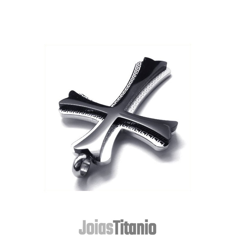 Pingente De Titânio Em Cruz Novo Estilo (Preto) Pingente De Titânio Em Cruz Novo Estilo (Preto)