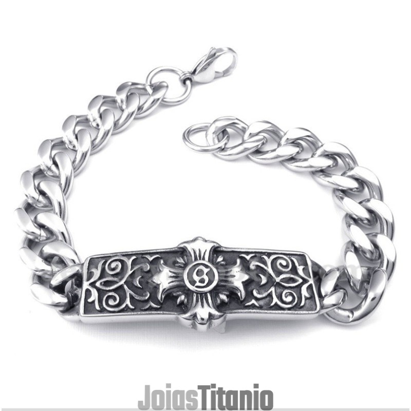 Pulseira Masculina De Titânio Fundido