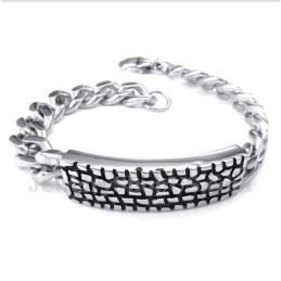 Pulseira Masculina De Titânio Fundido