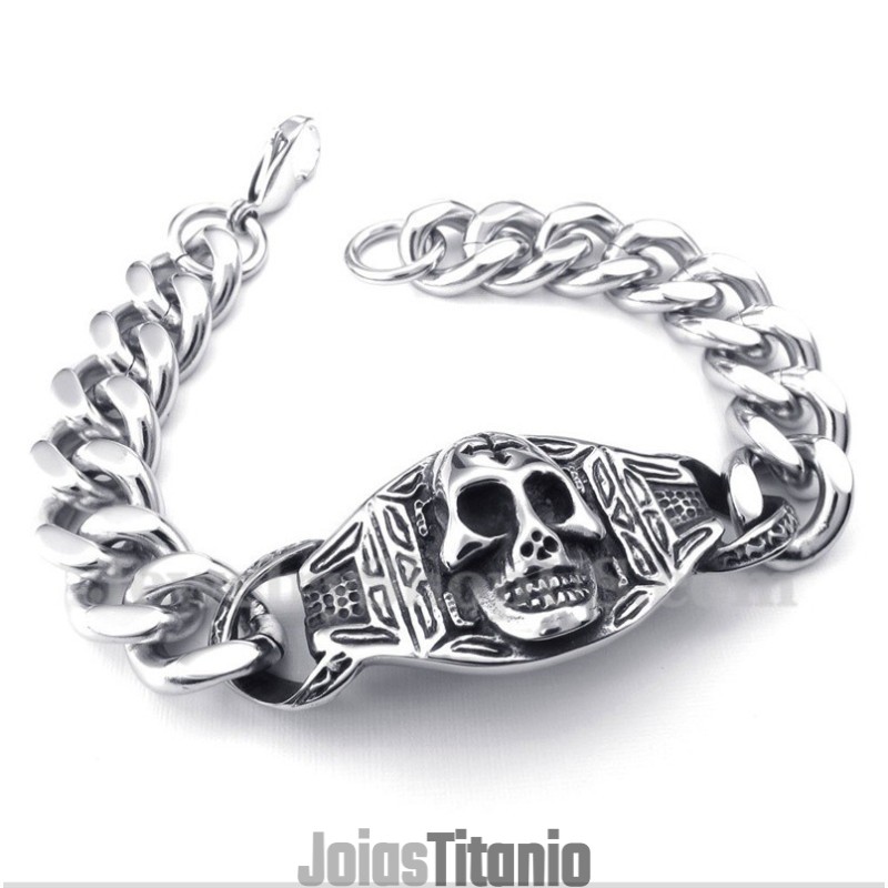 Pulseira Masculina De Titânio Fundido