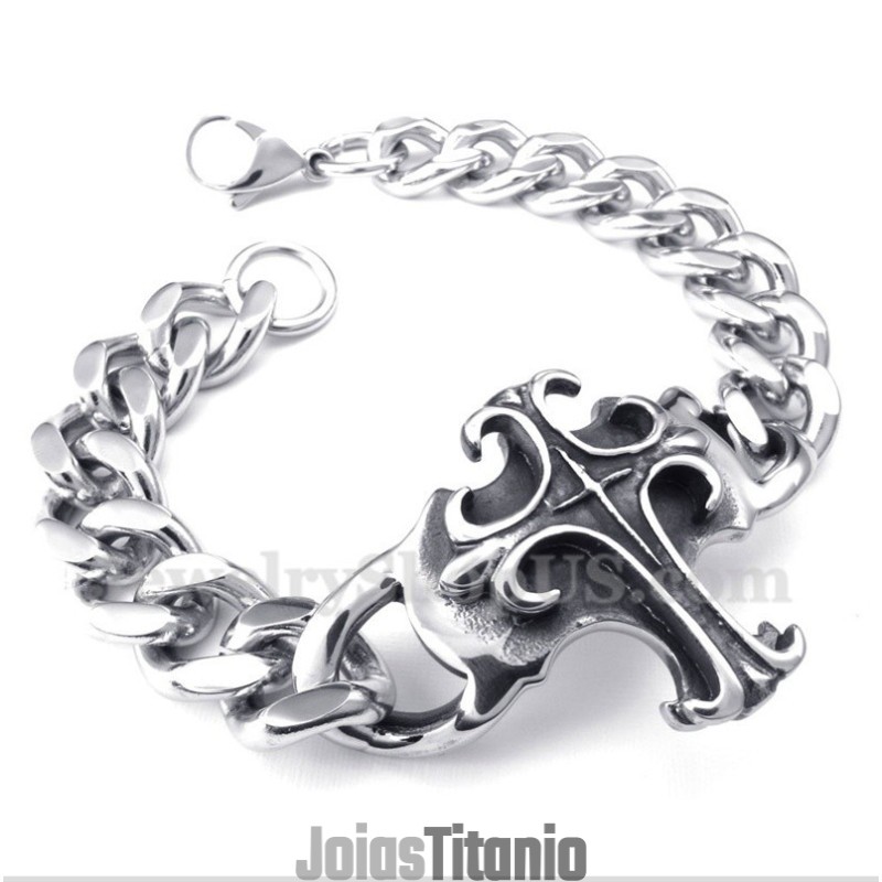 Pulseira Masculina De Titânio Fundido