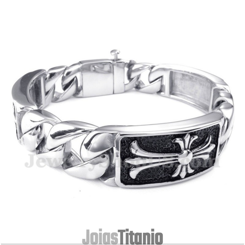Pulseira Masculina De Titânio Fundido
