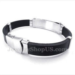 Pulseira Masculina De Titânio E Diamante