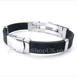 Pulseira De Borracha De Titânio Masculina