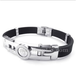 Pulseira De Borracha De Titânio Masculina