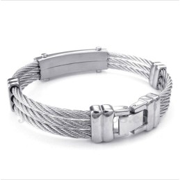 Pulseira De Cabo De Titânio Masculina
