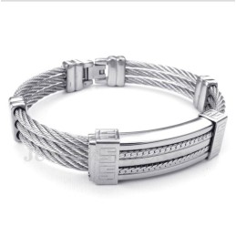 Pulseira De Cabo De Titânio Masculina
