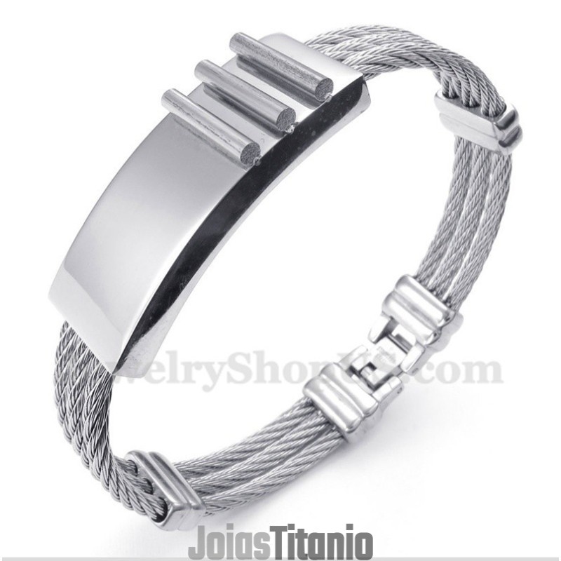 Pulseira De Cabo De Titânio Masculina Pulseira De Cabo De Titânio Masculina