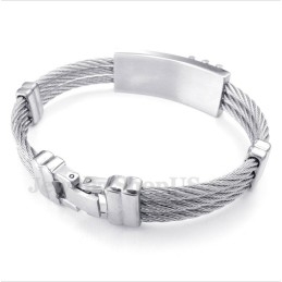 Pulseira De Cabo De Titânio Masculina