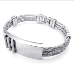 Pulseira De Cabo De Titânio Masculina