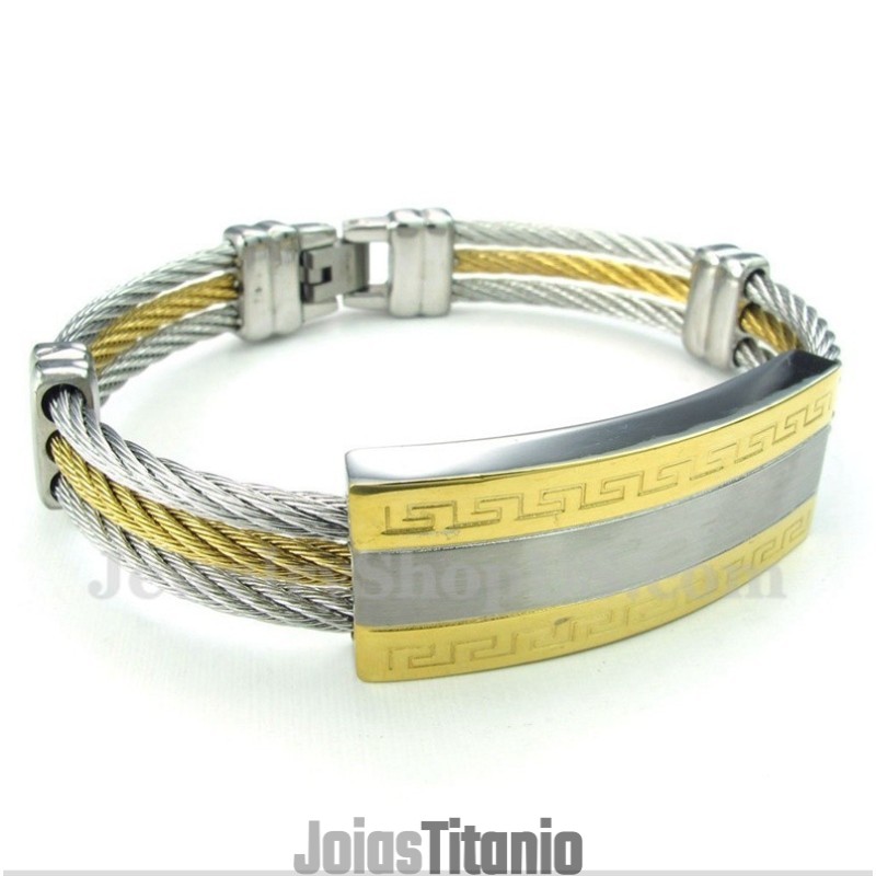 Pulseira De Cabo De Titânio Masculina Pulseira De Cabo De Titânio Masculina