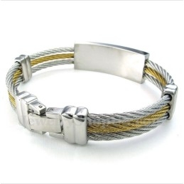 Pulseira De Cabo De Titânio Masculina