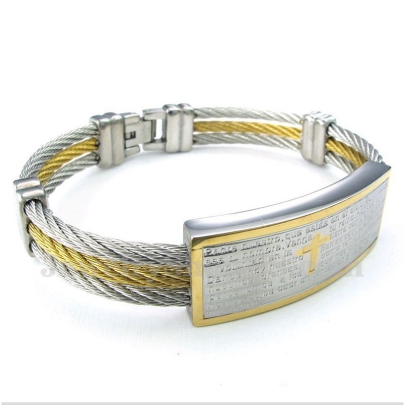 Pulseira Masculina De Titânio Com Versículos Bíblicos Pulseira Masculina De Titânio Com Versículos Bíblicos