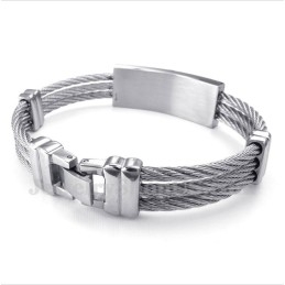 Pulseira De Cabo De Titânio Masculina