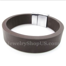 Pulseira Magnética De Couro Masculina